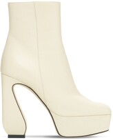 Thumbnail for your product : Si Rossi 125mm Platform Leather Ankle Boots