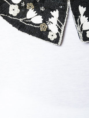 Valentino floral collar T-shirt