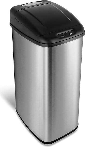 NineStars Nine Stars Stainless Steel Motion Sensor Trash Can, 13.2 Gallon, Silver (DZT-50-6)