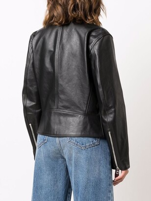 MM6 MAISON MARGIELA Zipped Leather Jacket