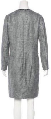 Pamella Roland Bead-Embellished Tweed Dress
