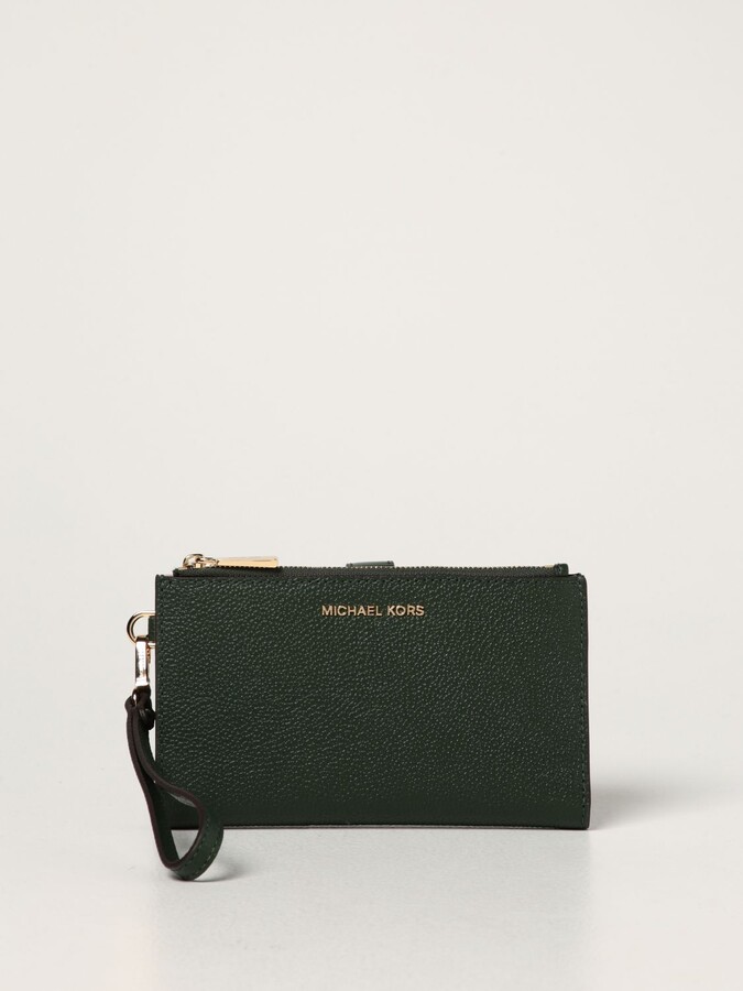 olive green mk wallet