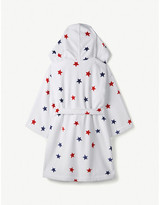 Thumbnail for your product : The Little White Company Star-print cotton bathrobe