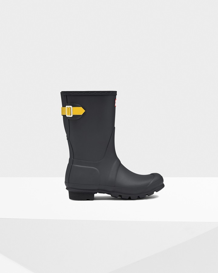 yellow ankle hunter boots