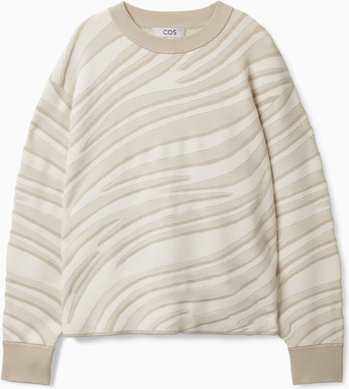 COS Zebra Jacquard-Knit Sweater - ShopStyle