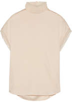 Thumbnail for your product : By Malene Birger Attimala Crepe De Chine-trimmed Silk-blend Satin Blouse
