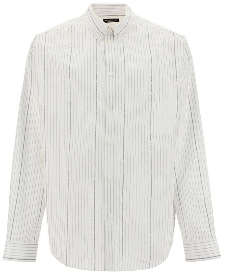 Balenciaga White Men's Long Sleeve Shirts | ShopStyle