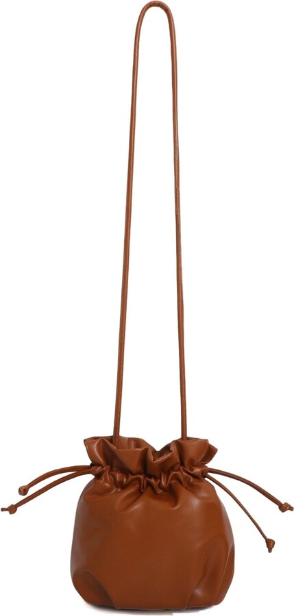 ADORNIA Rust Brown Scrunch Crossbody Bag