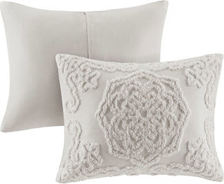 Alxfarton Full/Queen 3 Piece Tufted Cotton Chenille Geometric Duvet Cover Set