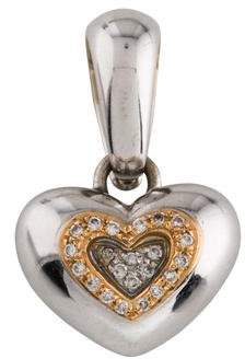 Chimento 18K Diamond Heart Pendant