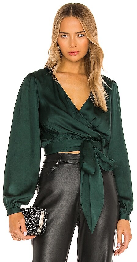 Emerald Green Silk Blouse | ShopStyle
