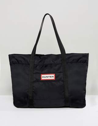 Hunter Black Nylon Tote Bag