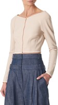 Thumbnail for your product : Tibi Corset Knit Cropped Zip Up Top