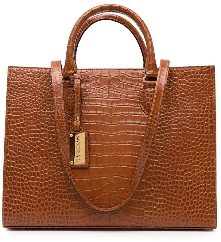 brown croc bolsauette bolsa