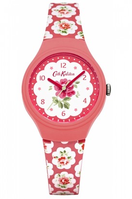 Cath Kidston Ladies Provence Rose Red Silicone Strap Watch CKL025P