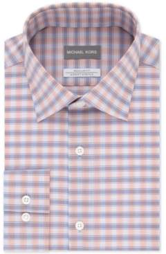 Michael Kors Men's Classic/Regular Fit Check Dress Shirt with Non-Iron Performance Airsoft Stretch