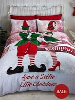 Thumbnail for your product : Catherine Lansfield Selfie Elfie Christmas Duvet Cover Set