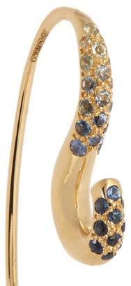 Charlotte Chesnais Fine Jewellery - Hook Sapphire, Topaz & Yellow-gold Single Earring - Womens - Yellow Gold