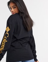 Thumbnail for your product : Columbia North Cascades long sleeve t-shirt in black/gold