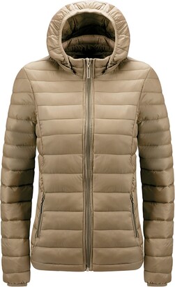 LULER Women's Winter Cotton Coat Jacket Lightweight Cotton Clothing Slim  Fit Hooded Jacket Pocket Zip Solid Warm Coat Jacket Colourful Fleece Jacket  Women - ShopStyle