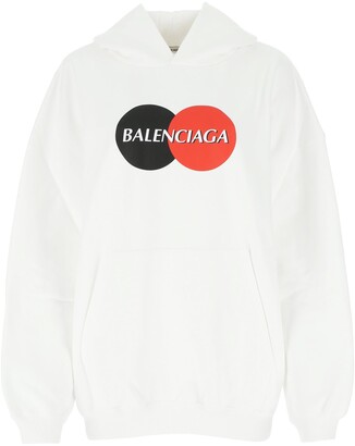 balenciaga black hoodie red logo