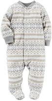 Thumbnail for your product : Carter's Baby Boy Print Fleece Sleep & Play