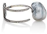 Thumbnail for your product : Ring Black Samira 13 Women's Keshi Pearl & White Diamond Cuff Ring - Black
