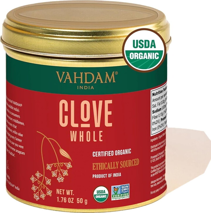 VAHDAM, Organic Clove Whole (1.76oz) Gluten Free, Non GMO, Single Origin Spice, Direct from Source