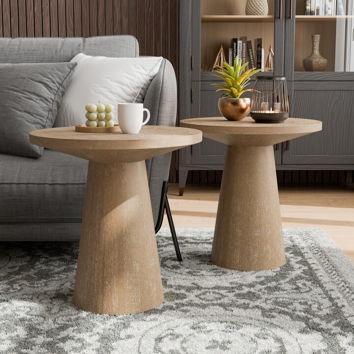 Furniture of America Crambel Modern Solid Wood 2-Piece Brown 29-inch ...