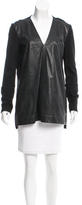 Thumbnail for your product : Helmut Lang Wool-Accented Leather Tunic w/ Tags