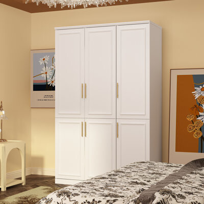 Sandhurst 74.9'' H 6-Door Wardrobe Armoire with 2 Hanging Rods