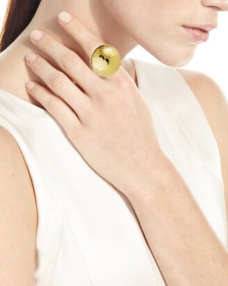 Nest Jewelry Hammered Gold Dome Statement Ring, Adjustable