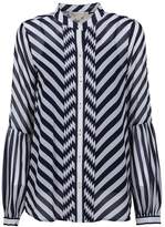 Thumbnail for your product : Michael Kors Striped Band Collar Shirt