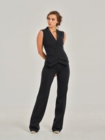 Thumbnail for your product : Tia Dorraine Women's Black Magnetic Power Fitted Single-Breasted Waistcoat
