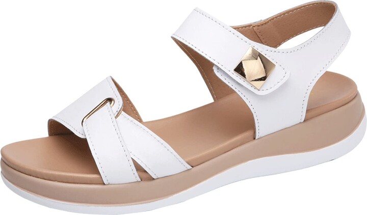 Velcro Walking Summer Shoes Ladies Momolaa Women Wedge Sandals
