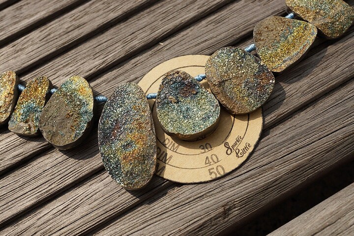 Etsy Rainbow Pyrite Freeform Beads | 10.5-23.5mm(Etb00810