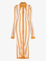 Thumbnail for your product : Dodo Bar Or Dar Striped Pointelle Knit Shirt Dress