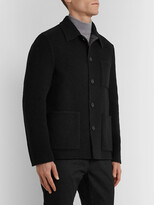 Thumbnail for your product : Mr P. Double-Faced Splitable Virgin Wool-Blend Overshirt - Men - Black - L