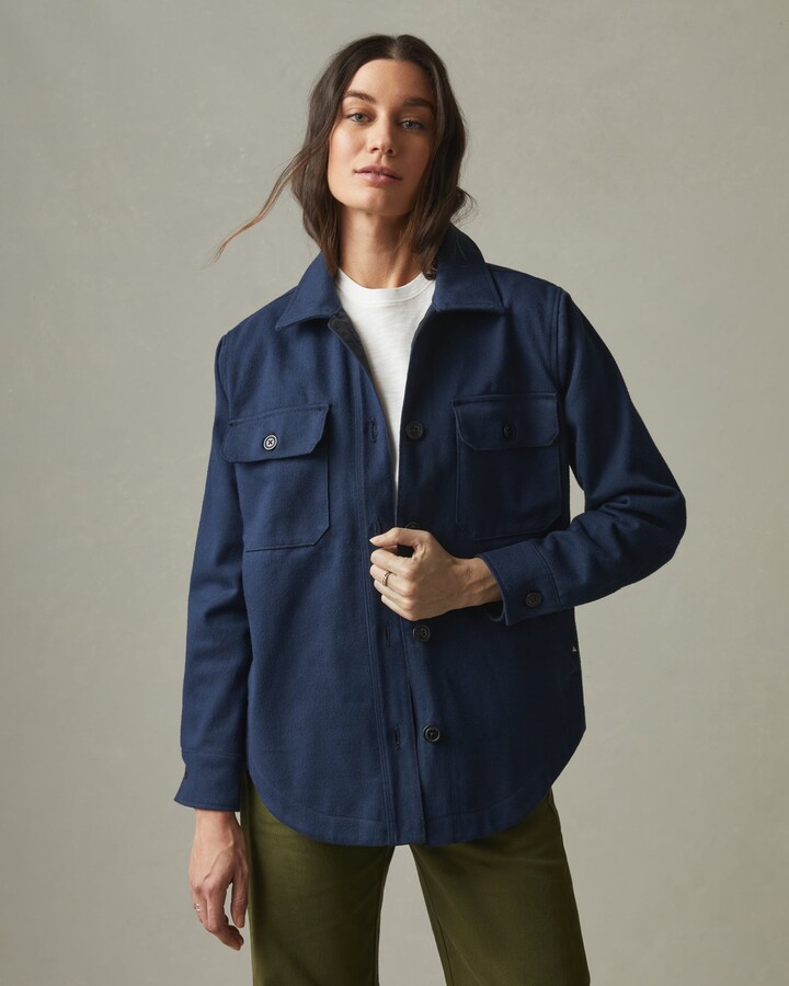 American Giant Women's Shirt Jacket - Navy