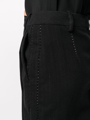 Masnada Elastic-Hem Pinstripe Trousers