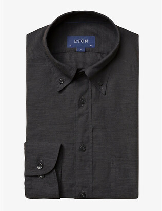 Eton Collared relaxed-fit linen shirt