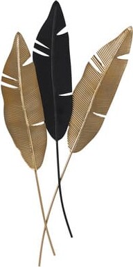 53" Gold Contemporary Leaf Wall Décor By Ivory And Iris