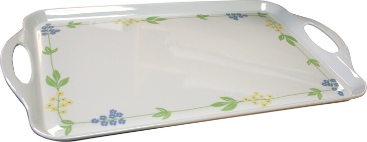 Reston Lloyd Corelle Coordinates Rectangular Melamine Serving/Ottoman Tray