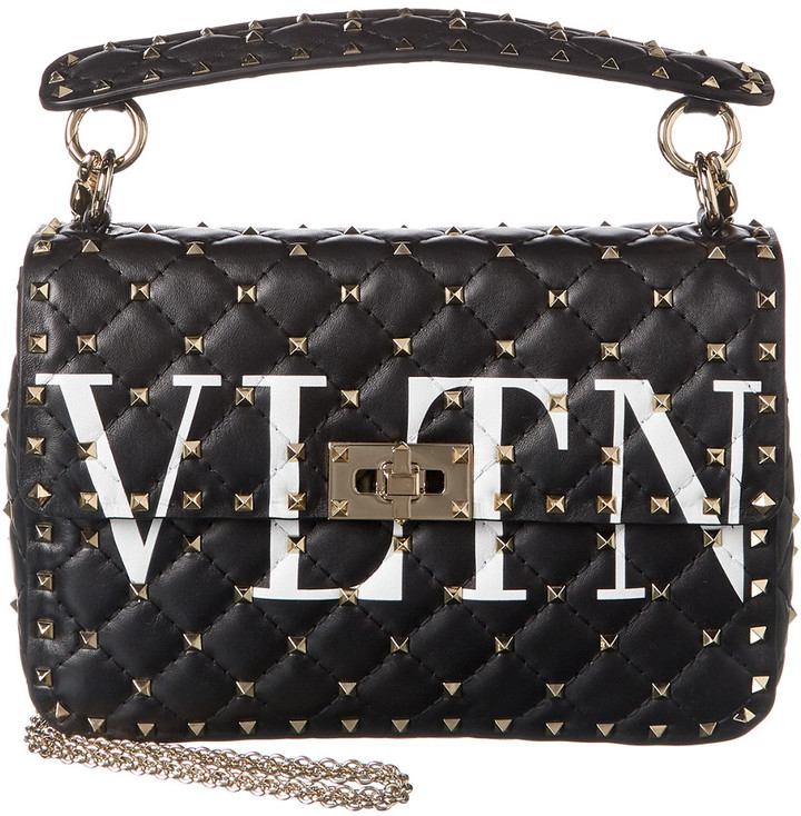 Valentino Rockstud Spike Medium Leather Shoulder Bag ShopStyle
