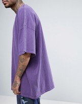 Thumbnail for your product : Reclaimed Vintage Inspired Super Oversized T-Shirt In Overdye Purple