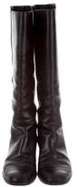 Thumbnail for your product : Christian Dior Leather Round-Toe Boots
