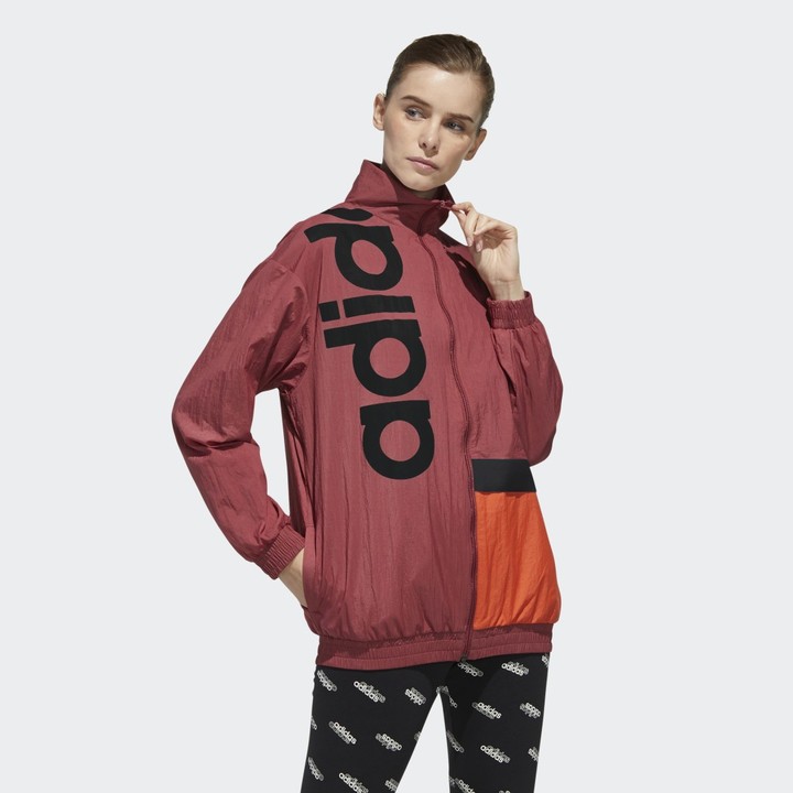 red and black adidas track jacket