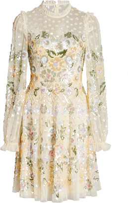 Needle & Thread Rosalie Sequin-Embellished Tulle Mini Dress