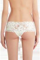 Thumbnail for your product : La Perla Azalea Off White Leavers Lace and Silk Georgette Shorts