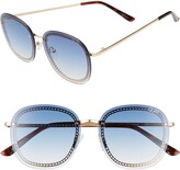 Thumbnail for your product : Quay Jezabell Chain 53mm Aviator Sunglasses